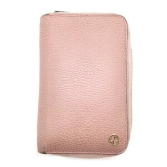 Gucci Long Interlocking GG Beige Leather B Pink Wallet - Picture 1 of 7